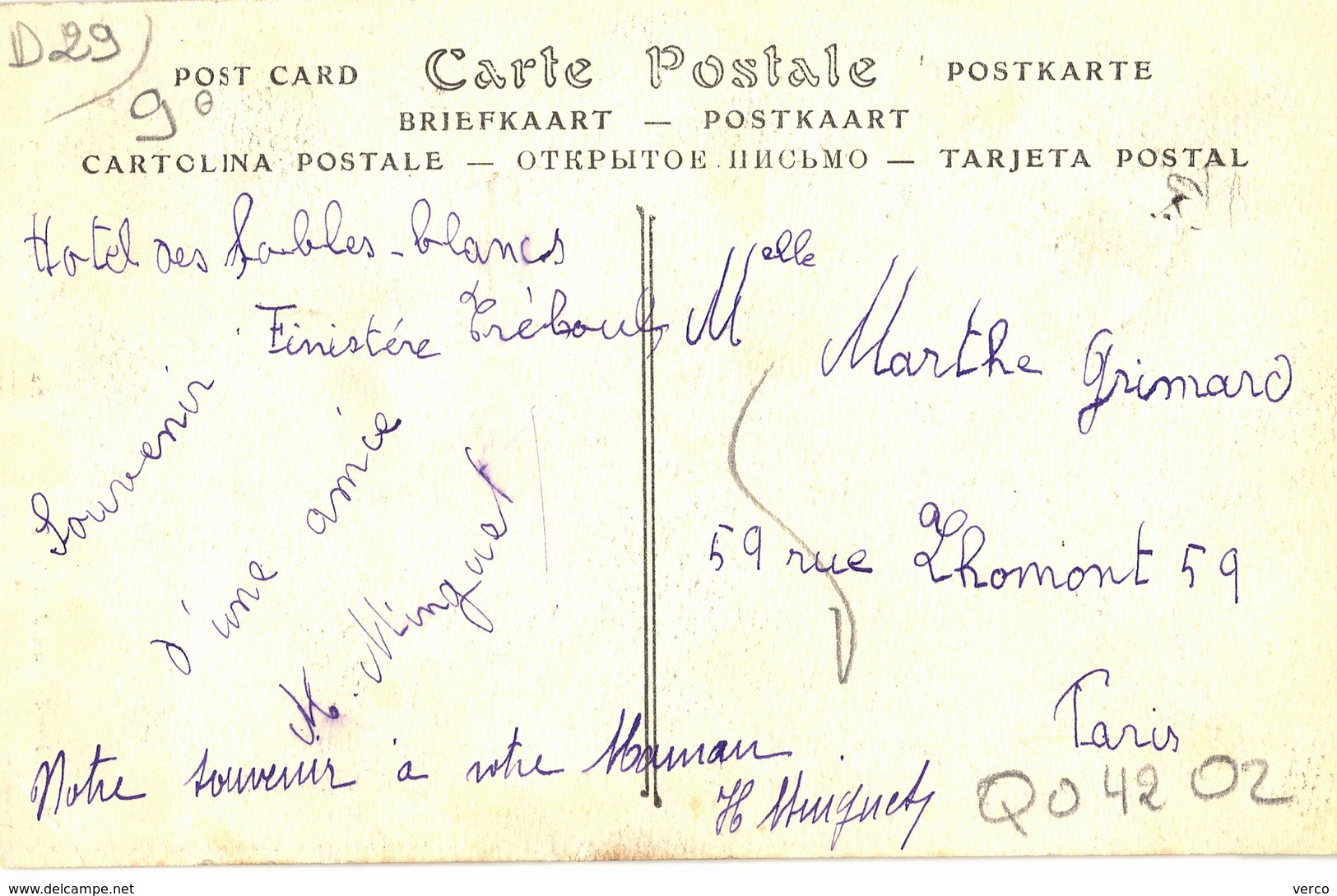 Carte Postale Ancienne De  Pardon Du JUCH - Autres & Non Classés