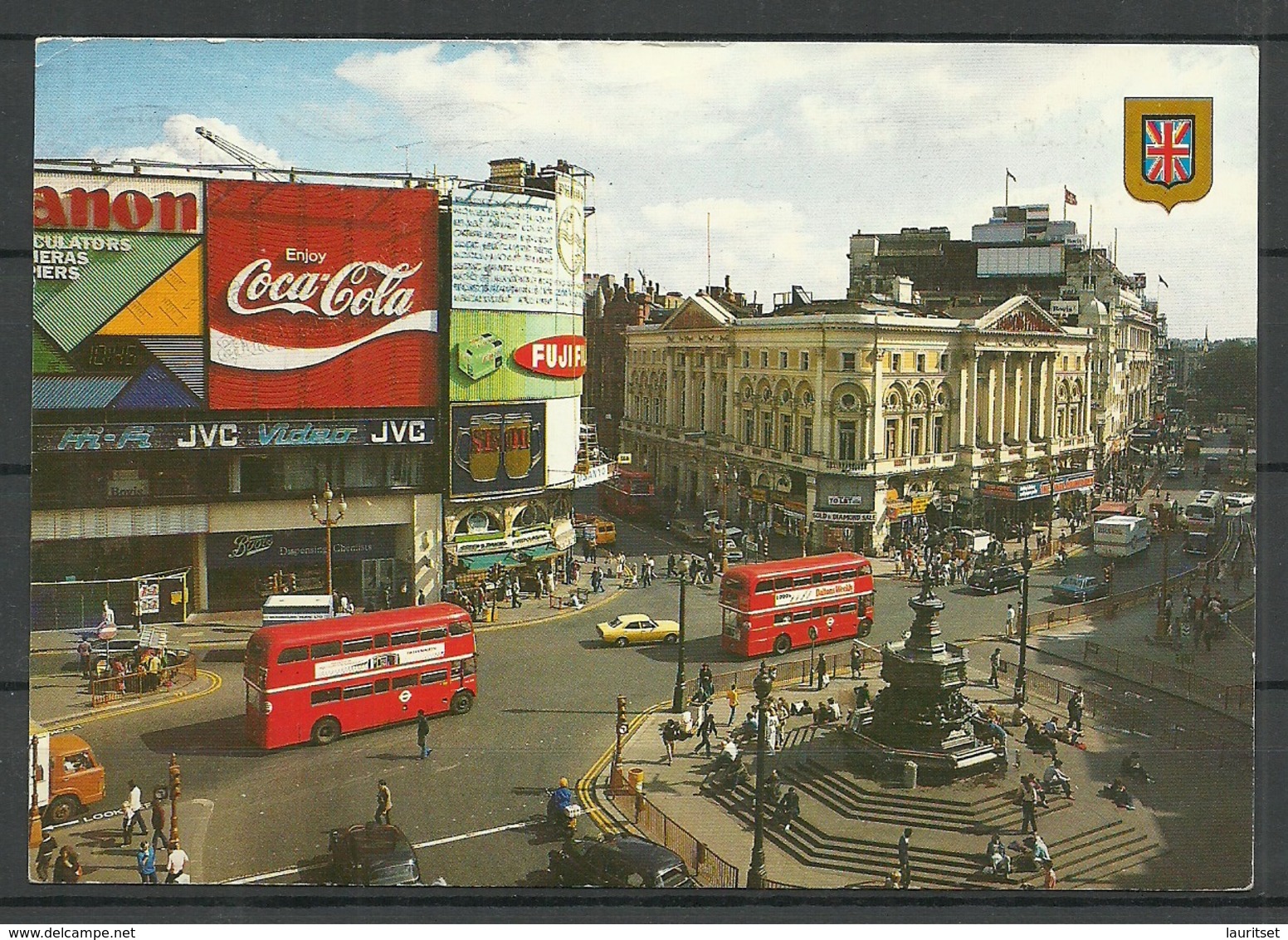 GREAT BRITAIN LONDON Piccadilly Circus And Statue Of Eros Sent 1993 From Germany With German Stamp - Piccadilly Circus