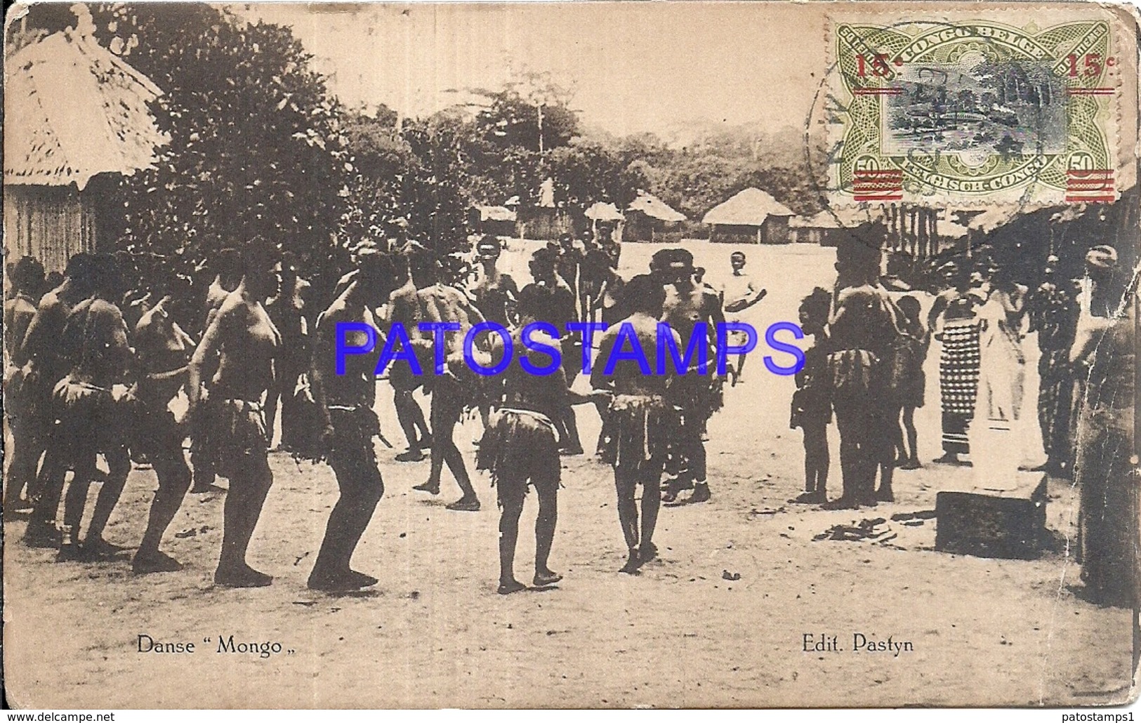 101723 AFRICA CONGO BELGE BELGIUM BELGISCH CONGO COSTUMES NATIVE DANCER MONGO BREAK POSTAL POSTCARD - Unclassified