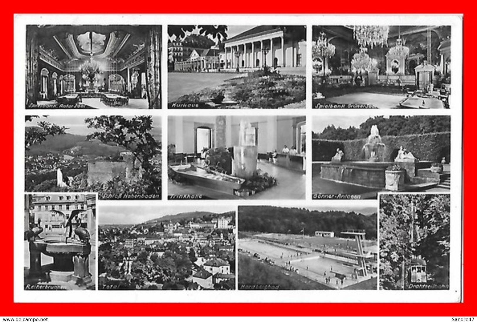 CPSM/pf  BADEN-BADEN (Allemagne)   Multivues..H756 - Baden-Baden