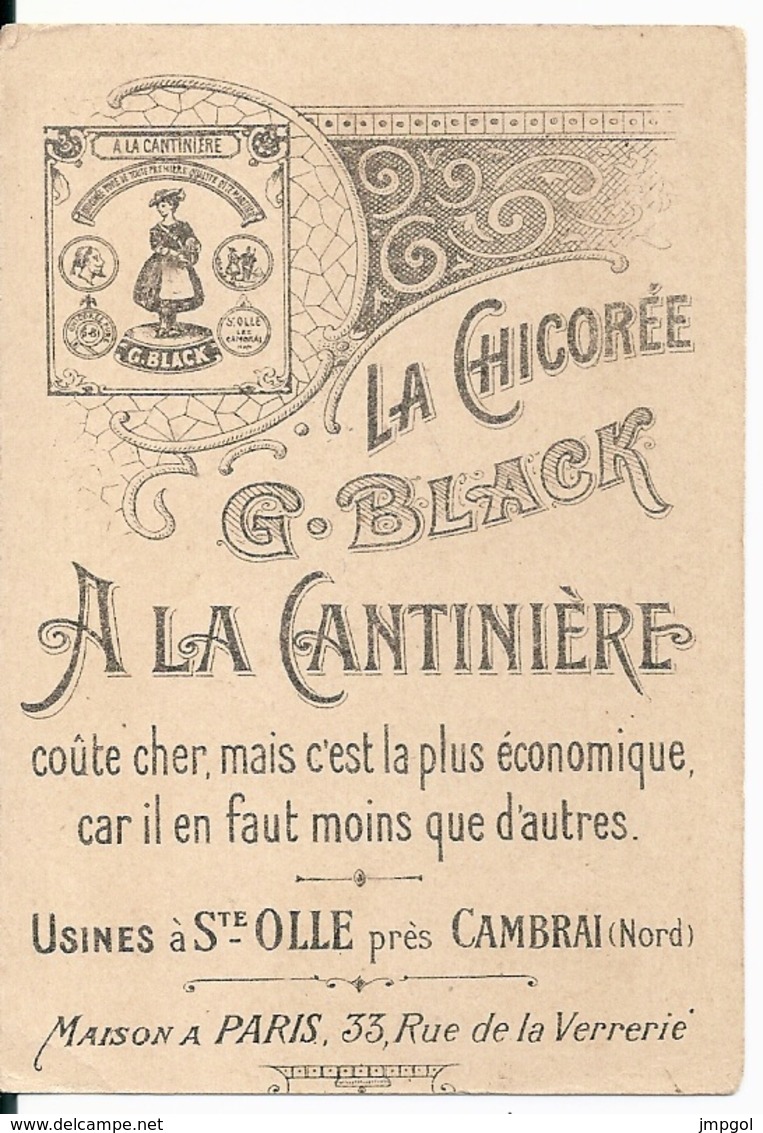 Chromos Chicorée G. BLACK A La Cantinière Ste Olle Prés Cambrai "Carte Département Oran" - Tee & Kaffee