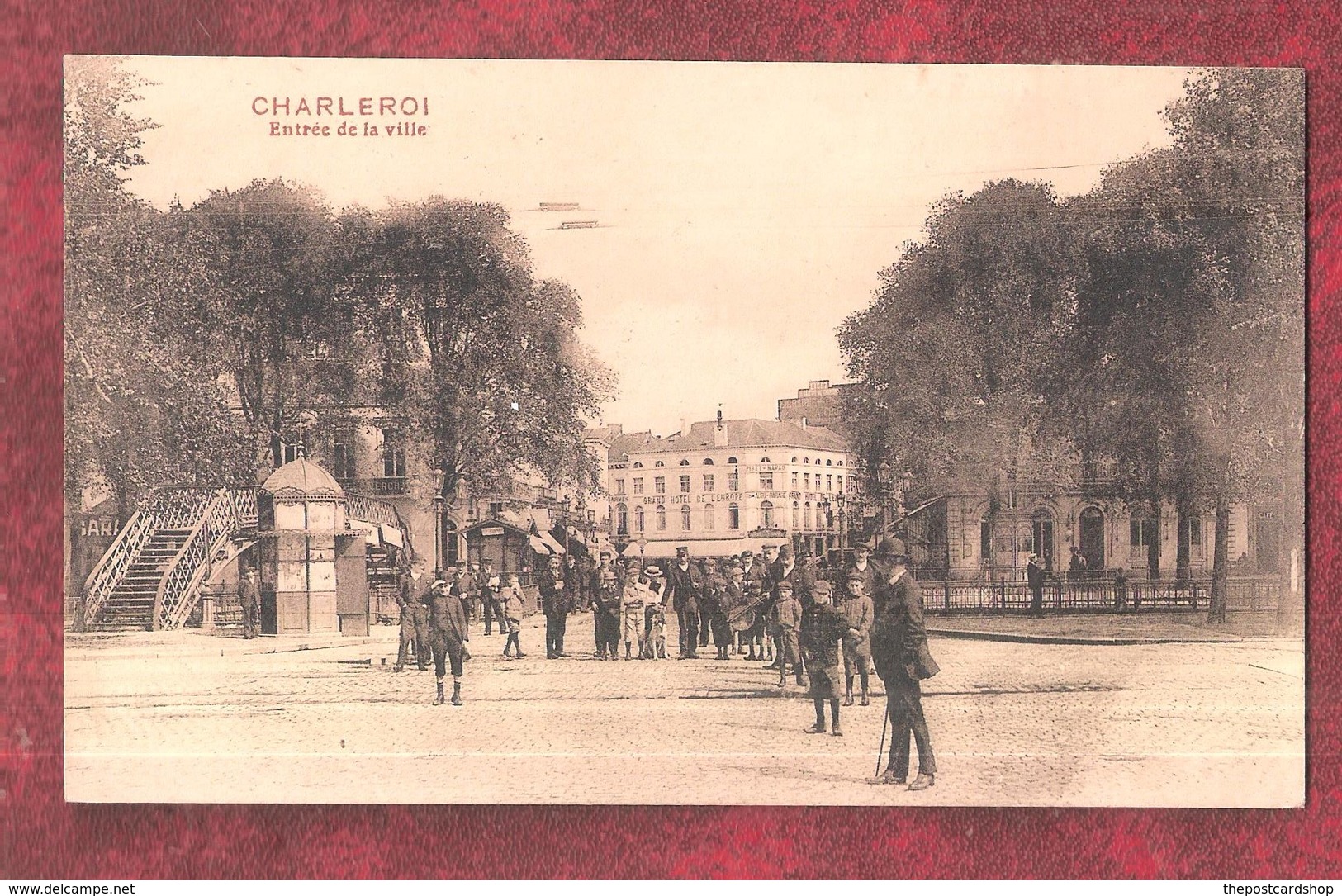 UNUSUAL PUBLISHER Charleroi L'entree De La Ville Unused IS THIS CARD CUT DOWN ?? AT THE TOP UNUSUAL - Charleroi