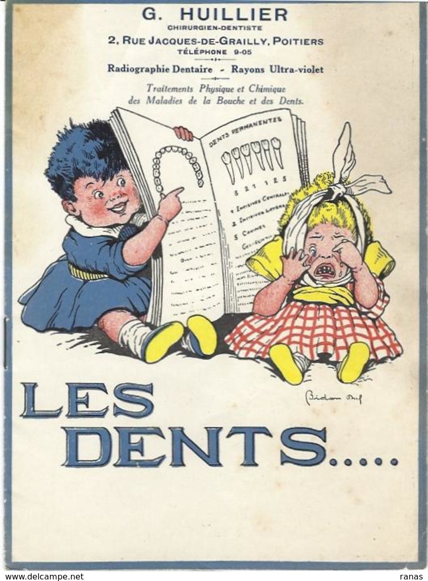 Dentiste Dent Dentisterie Dental Dentaire Arracheur De Dents Fascicule Ancien 13,3 X 18 12 Pages Illutrées - Werbung