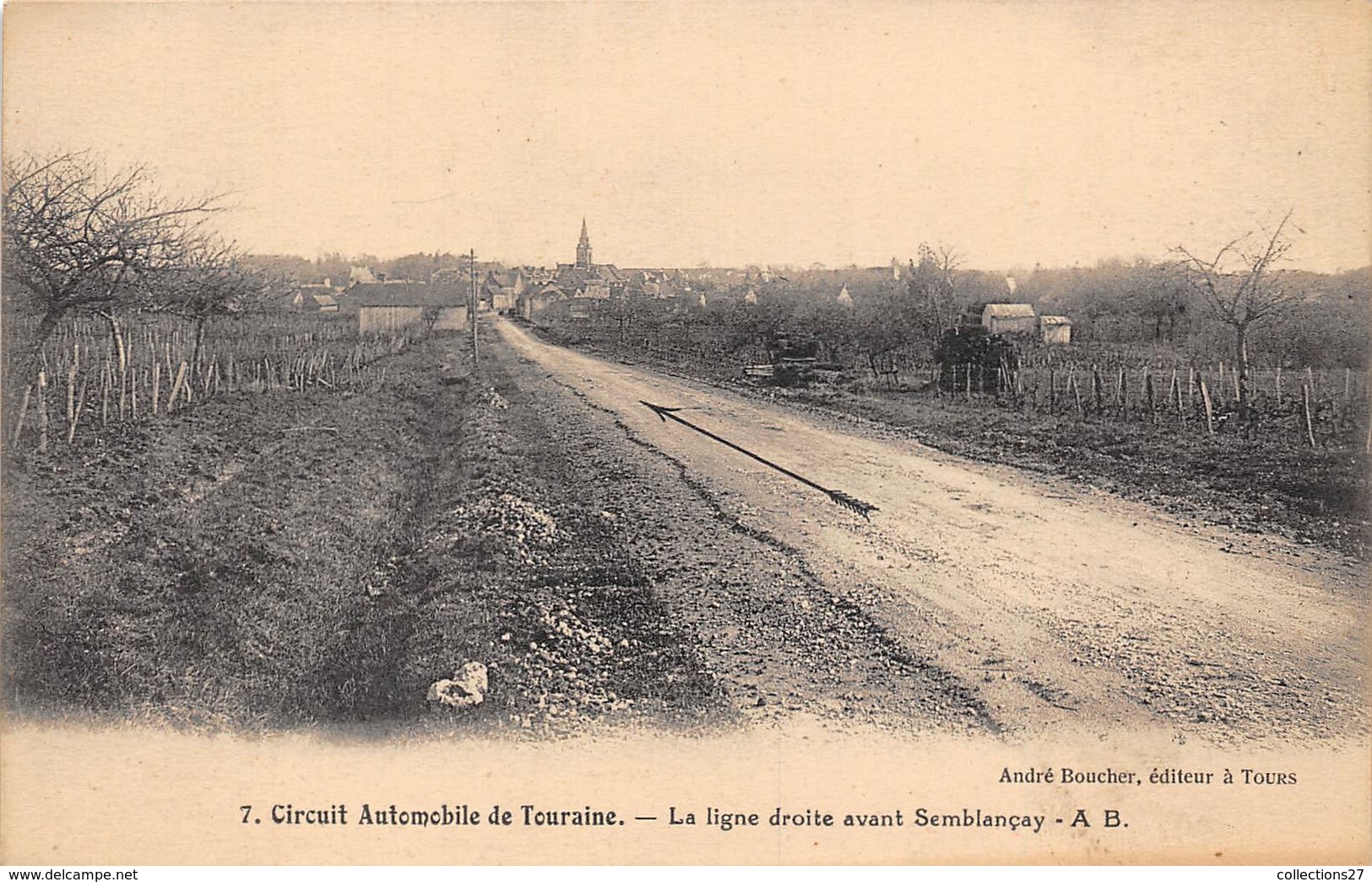 37-SEMBLANCAY- LA LIGNE DROITE AVANT SEMBLANCAY- CIRCUIT AUTOMOBILE DE TOURAINE - Semblançay