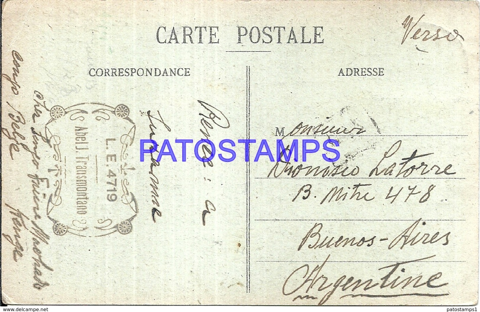 101753 AFRICA CONGO BELGE BELGIUM BELGISCH CONGO MADIMBA COSTUMES THE MARKET BREAK CIRCULATED TO ARGENTINA POSTCARD - Unclassified