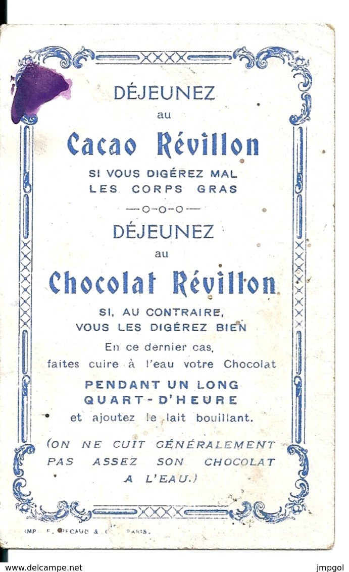Chromos Chocolat Révillon Série Provinces Françaises "La Martinique" - Revillon