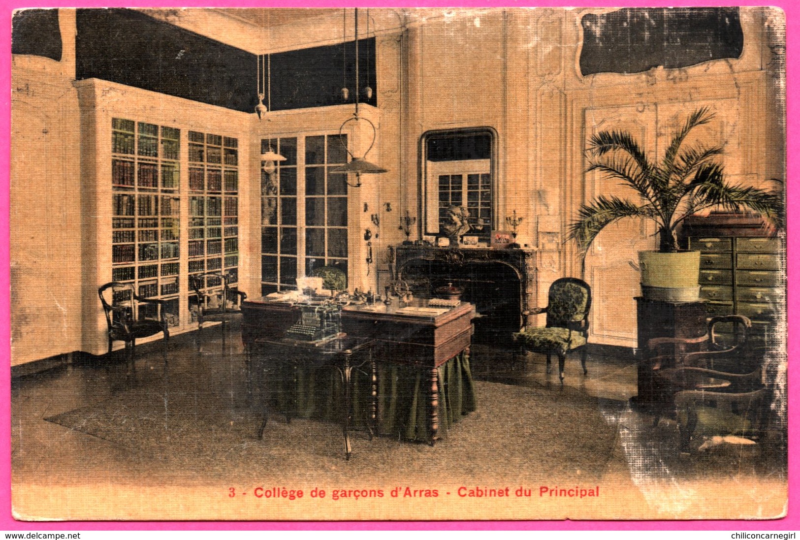 Carte Toilée - Collège De Garçons D'Arras - Cabinet Du Principal - 1929 - Arras