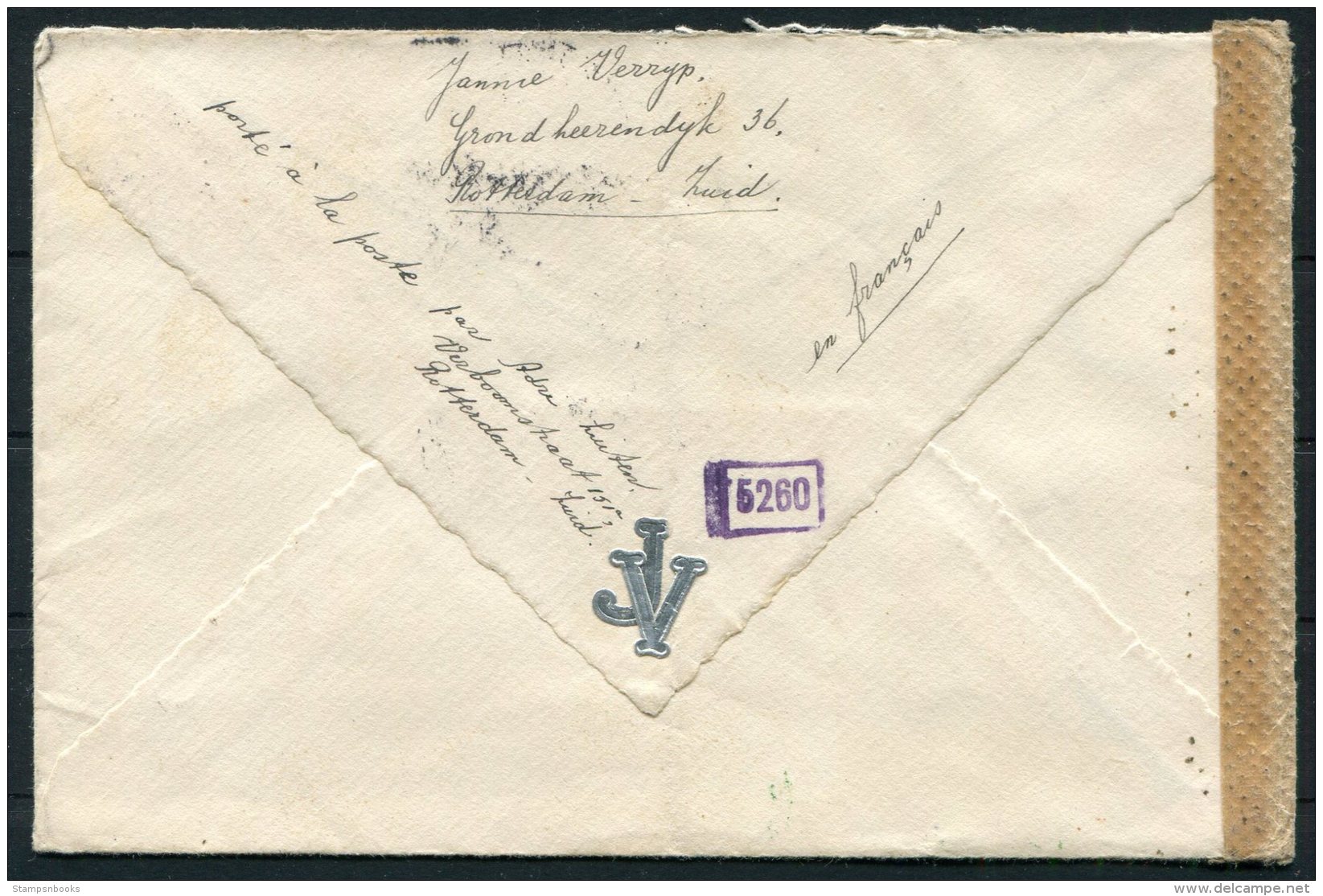 1943 Netherlands Rotterdam Censor Cover - Lausanne Redirected Zurich Switzerland - Covers & Documents