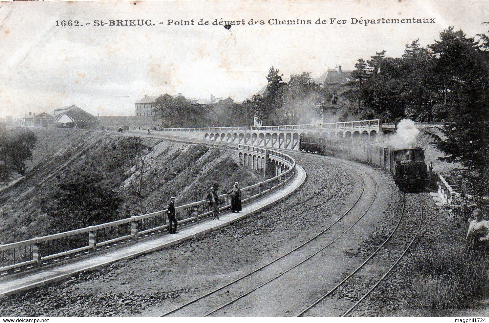 Cpa (22)--st-brieuc - Point De Dèpart Des Chemins De Fer Dèpartementaux - Saint-Brieuc