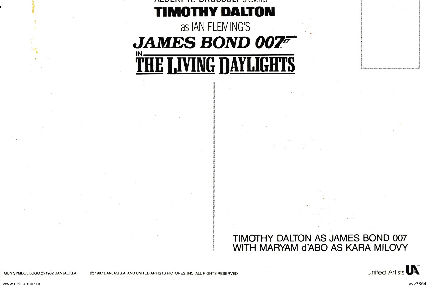 JAMES BOND 007: The Living Daylights (Timothy Dalton) - Acteurs