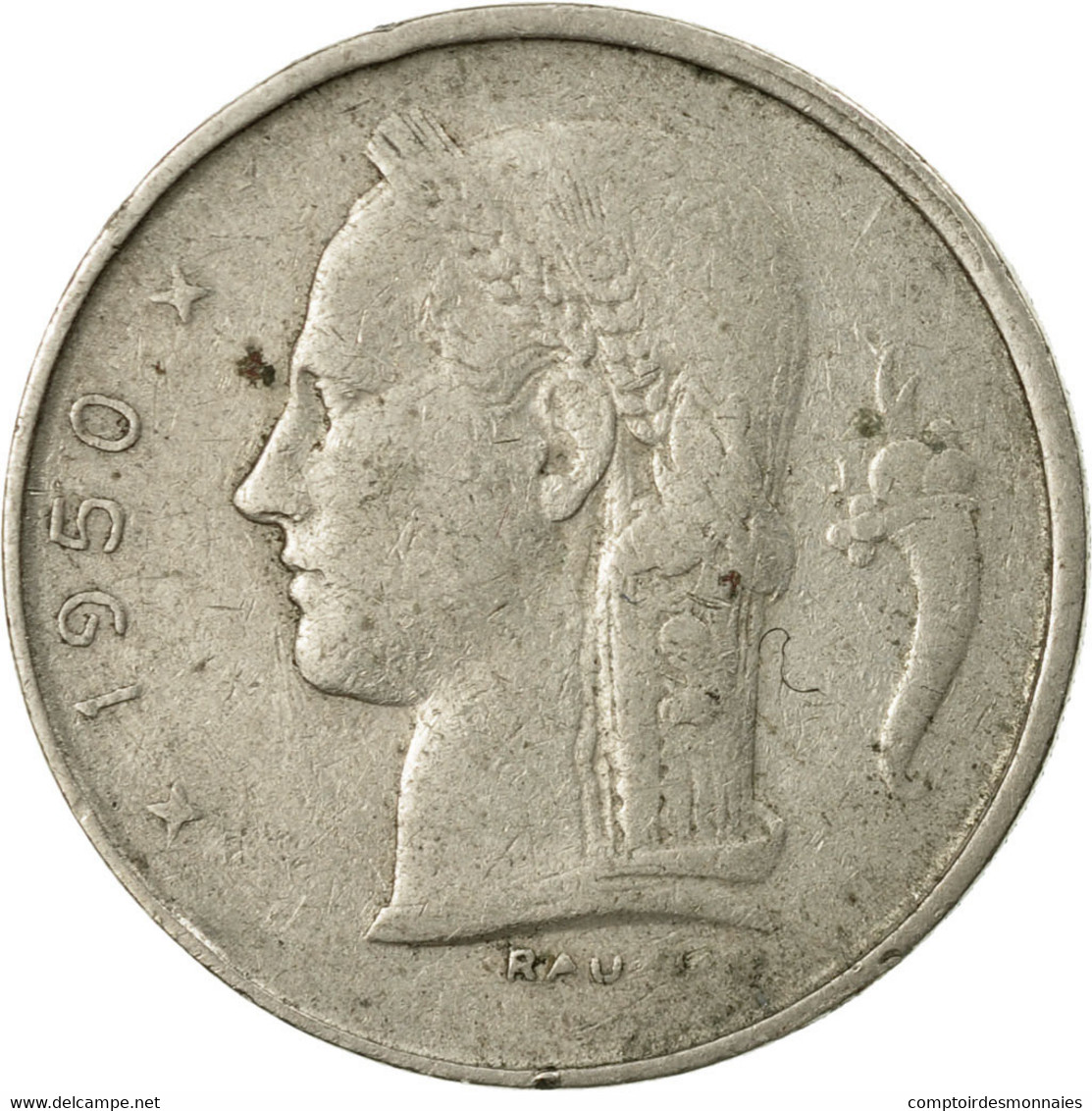 Monnaie, Belgique, Franc, 1950, TB, Copper-nickel, KM:142.1 - 1 Franc
