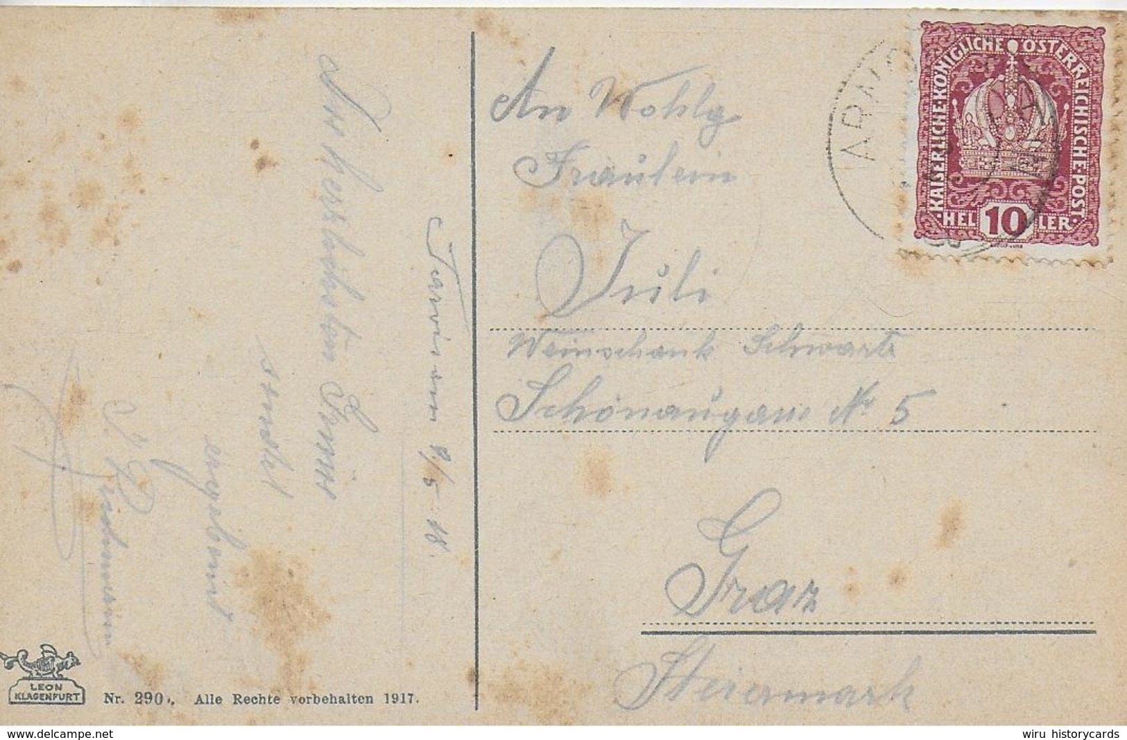 AK 0058  Tarvis - Wasserfall In Der Schlitzaschlucht / Verlag Leon Um 1917 - Udine