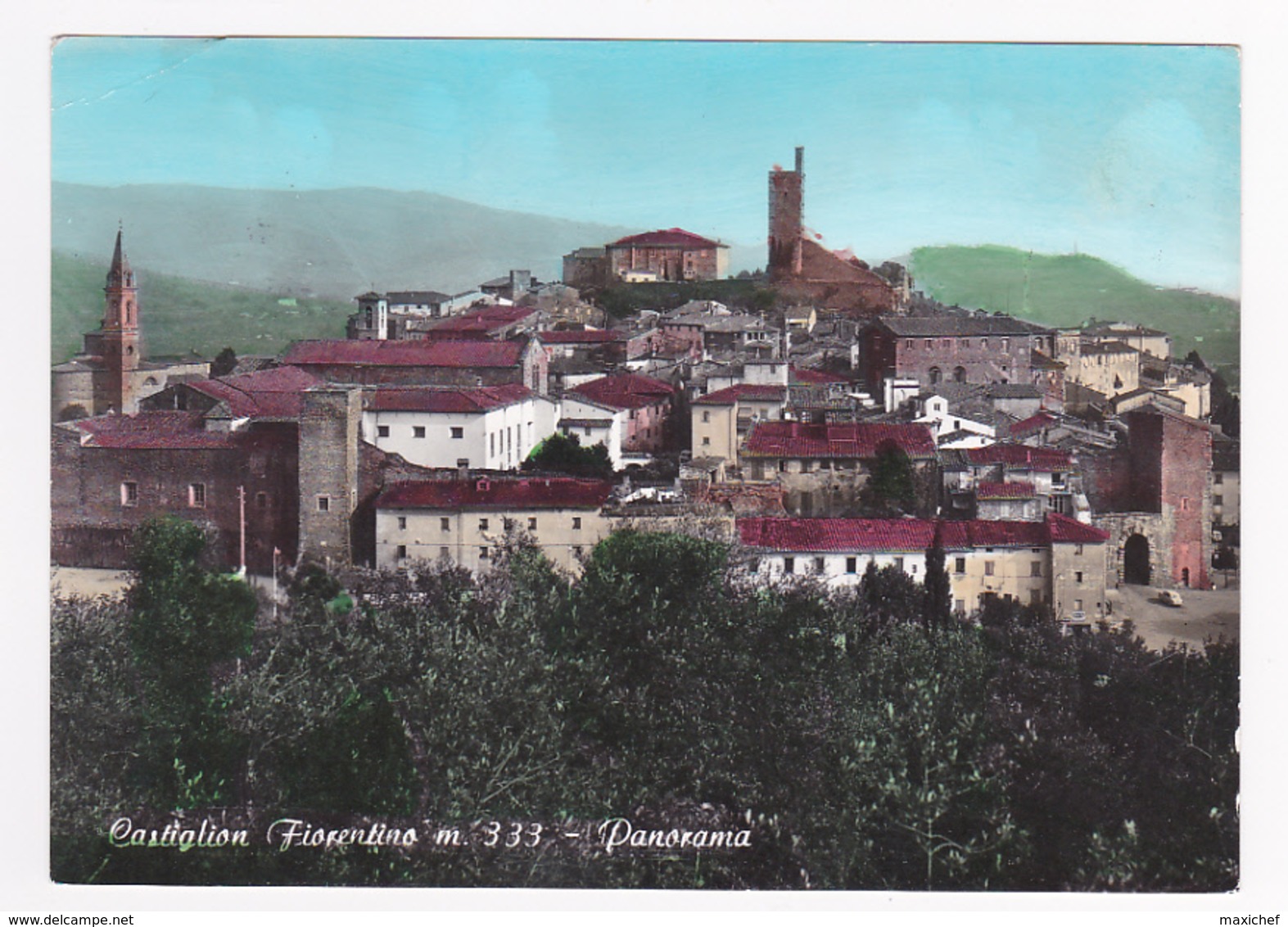 Castiglion Fiorentino M. 333 - Panorama - Circulé 1972 - Arezzo