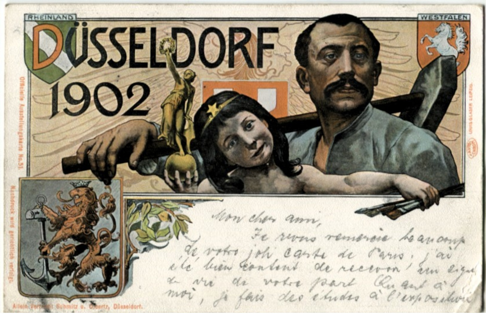 Allemagne Dusseldorf Duesseldorf 1902 Litho - Duesseldorf