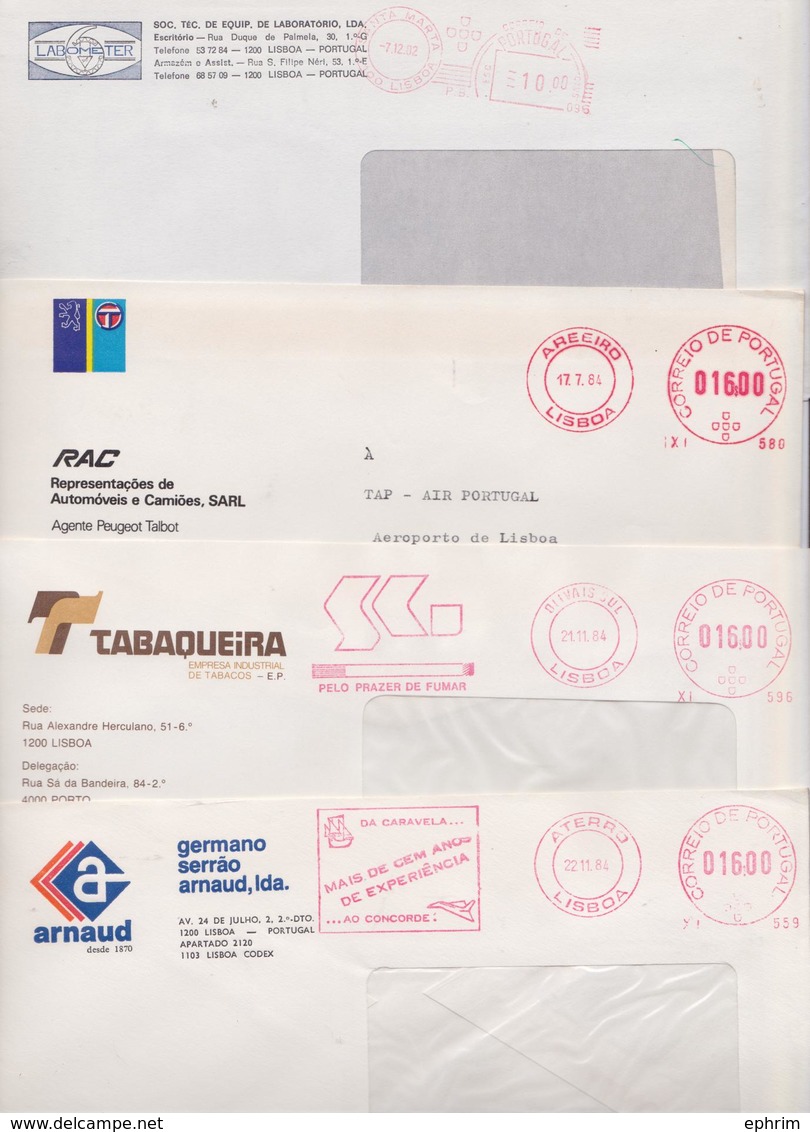 PORTUGAL - Lot De 1000 Enveloppes Publicitaires En Affranchissement Automatique Stampless Franking Meter Mail Covers EMA - Maschinenstempel (EMA)