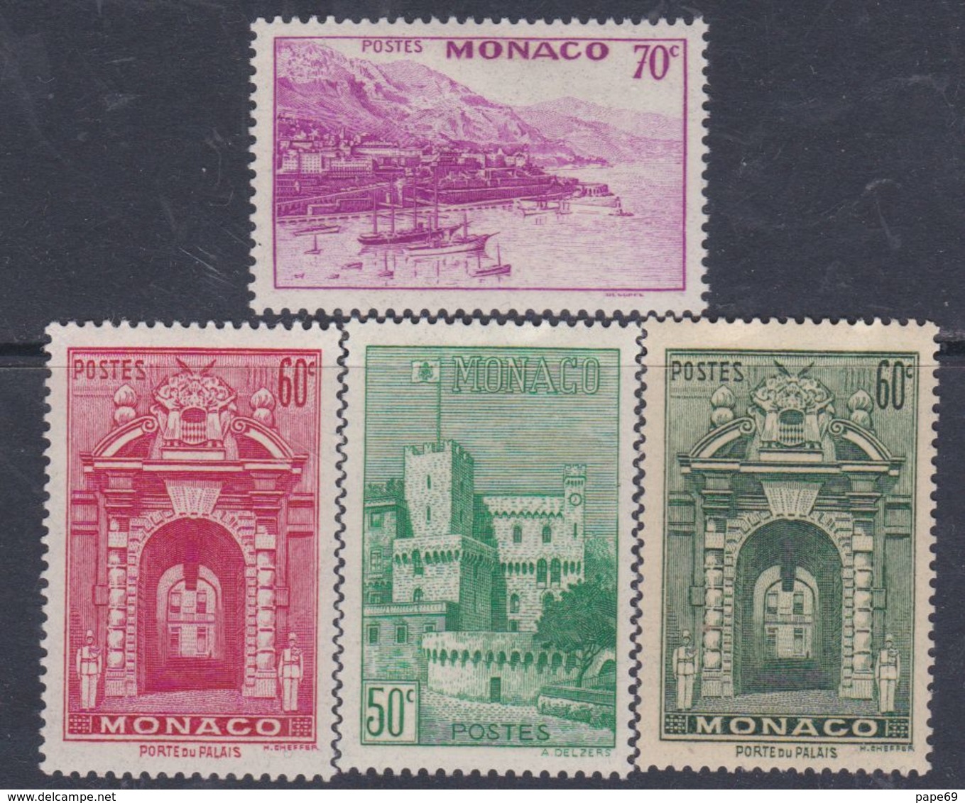 Monaco N° 174 / 75B XX Partie De Série : Vues De La Principauté, Les 4 Valeurs Sans Charnière, TB - Andere & Zonder Classificatie