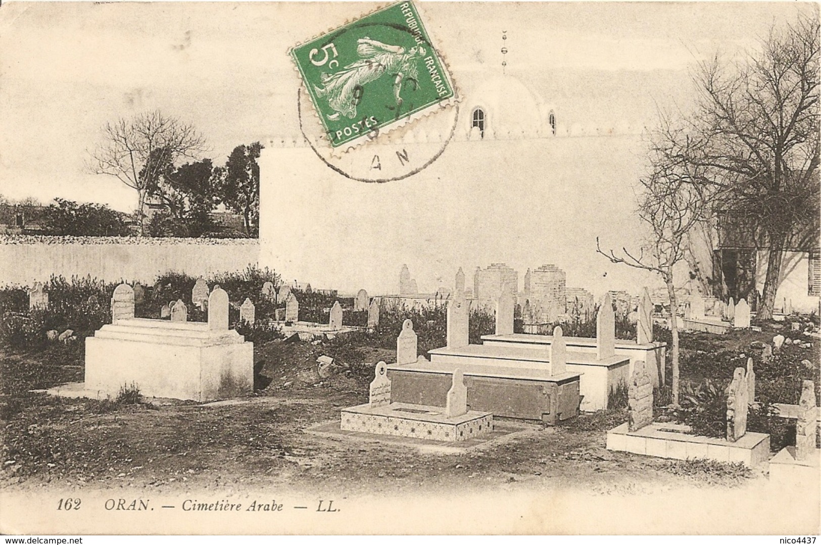 Cpa Oran Cimetiere Arabe - Hommes