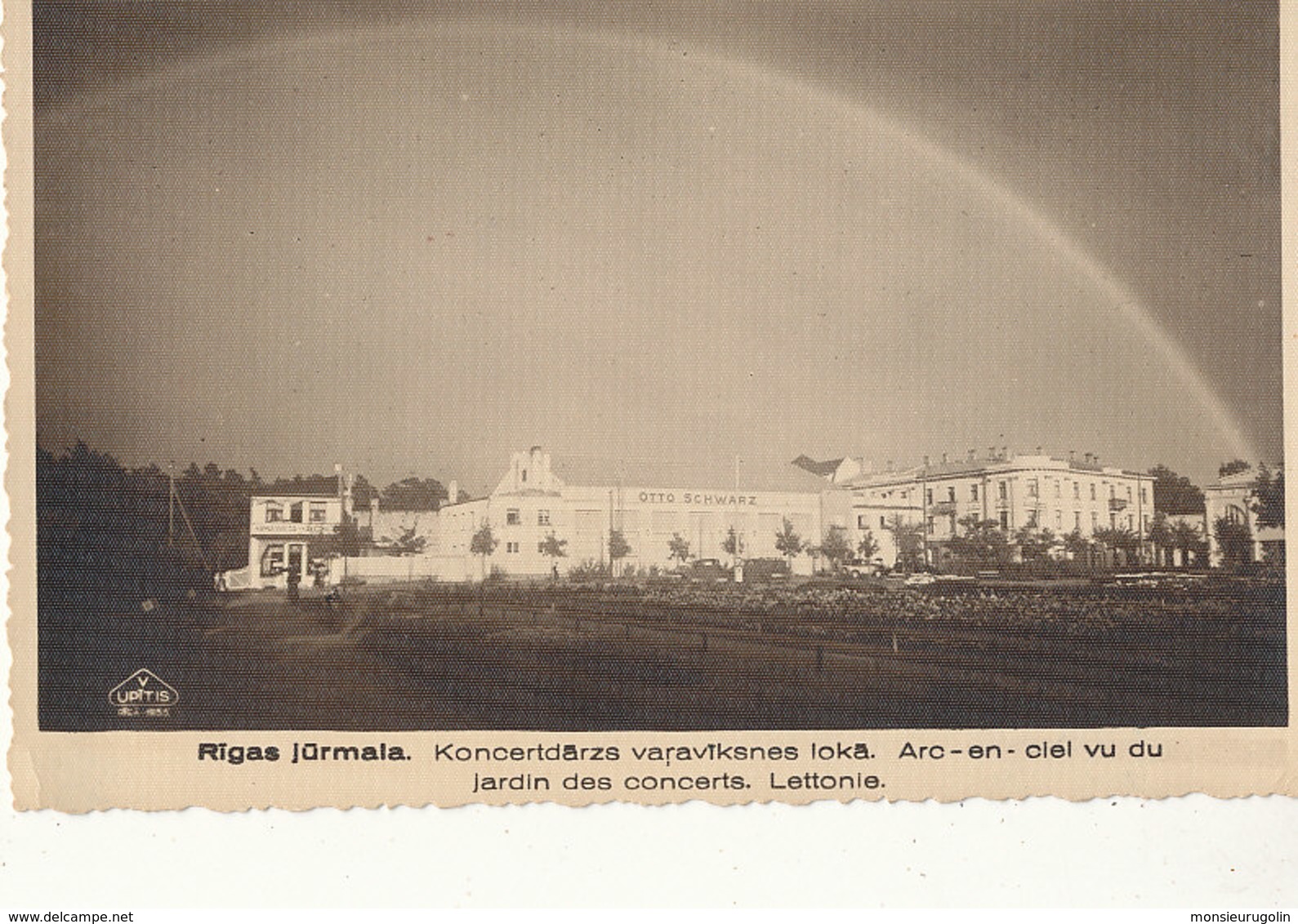 LETTONIE )) JURMALA    Arc En Ciel Vu Du Jardin Des Concerts - Latvia