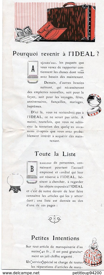 DOCUMENT COMMERCIAL CATALOGUE A L'IDEAL DUMAS FRERES **Collier *Sac *Bas *Boite à Poudre *Parfums *Chemise TOULOUSE - Textile & Vestimentaire