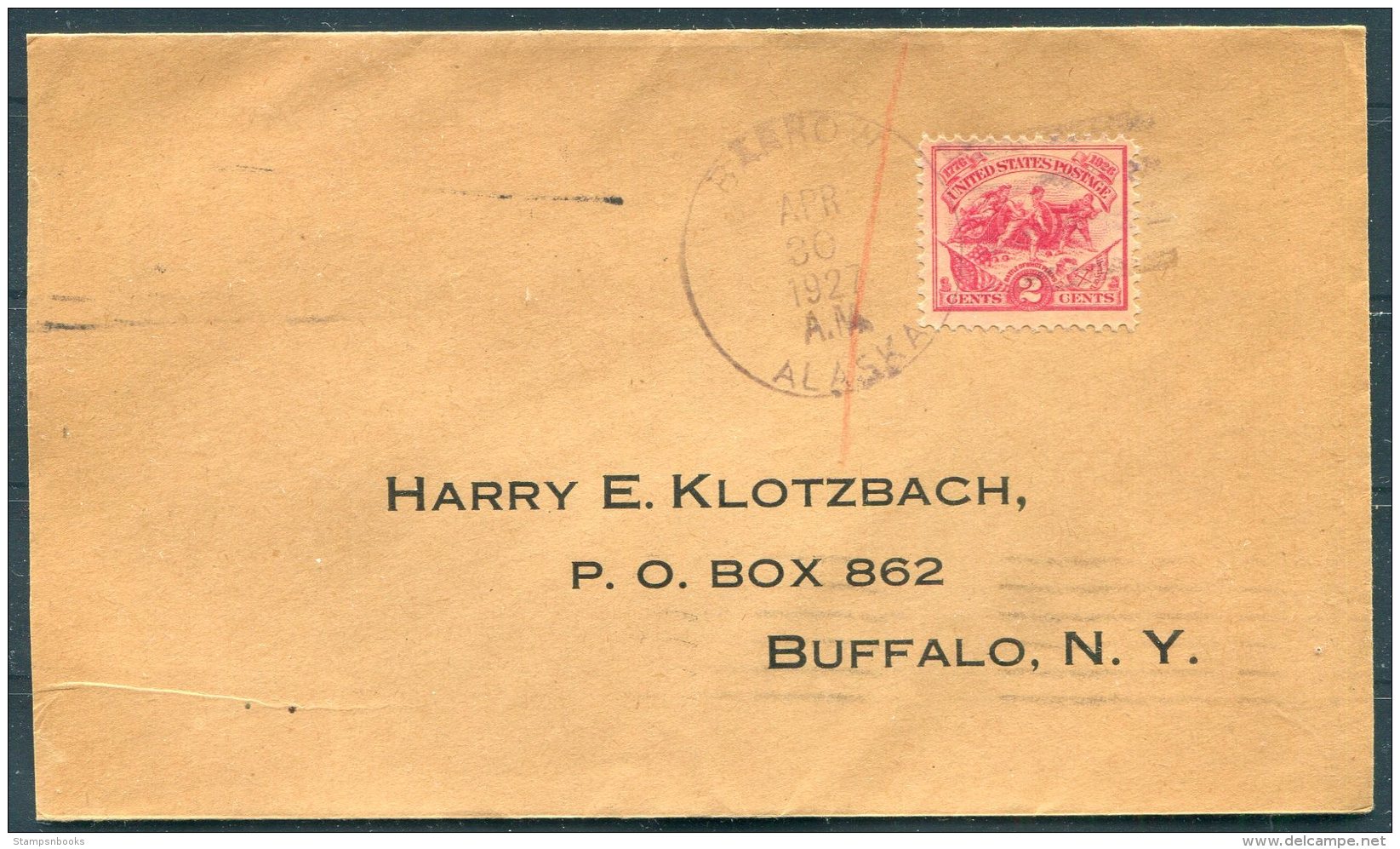 1927 USA Wilkins Barrow Alaska - Fairbanks- Buffalo Arctic Flight Cover - Storia Postale