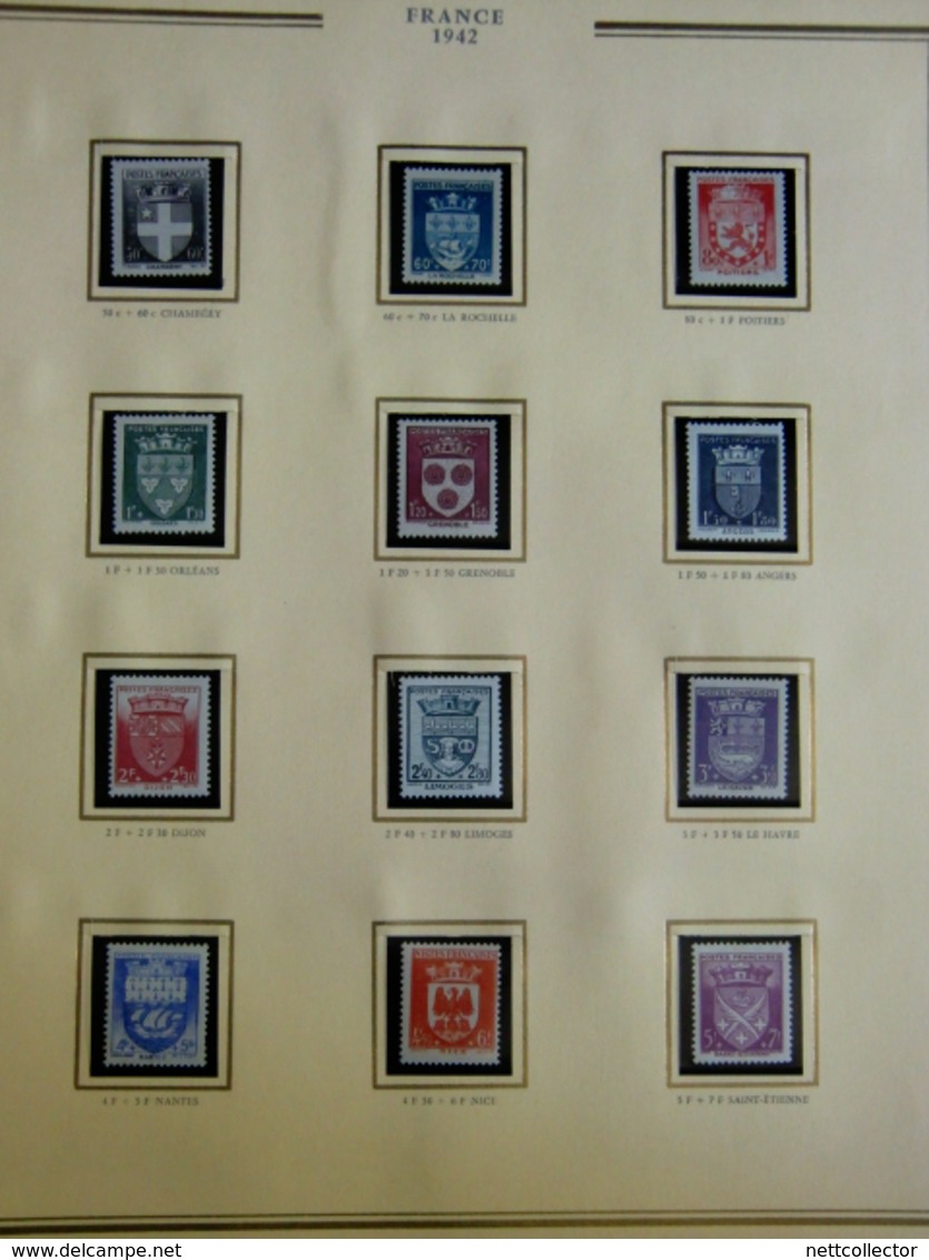 FRANCE COMPLET 1942/1957 TIMBRES NEUFS** SUP.  Dans SOMPTUEUX ALBUM PRESIDENCE  CERES /COTE TRES IMPORTANTE - Collections