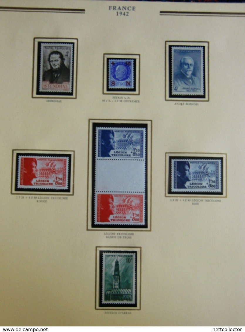 FRANCE COMPLET 1942/1957 TIMBRES NEUFS** SUP.  dans SOMPTUEUX ALBUM PRESIDENCE  CERES /COTE TRES IMPORTANTE