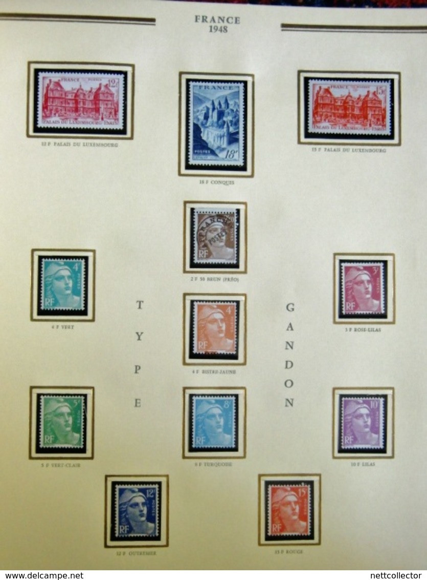 FRANCE COMPLET 1942/1957 TIMBRES NEUFS** SUP.  dans SOMPTUEUX ALBUM PRESIDENCE  CERES /COTE TRES IMPORTANTE