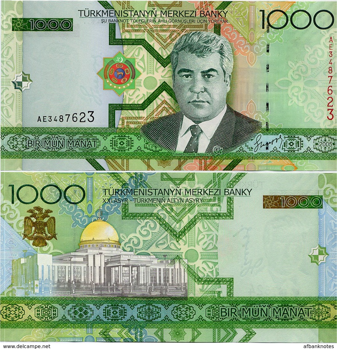 TURKMENISTAN       1000 Manat       P-20       2005       UNC - Turkmenistan