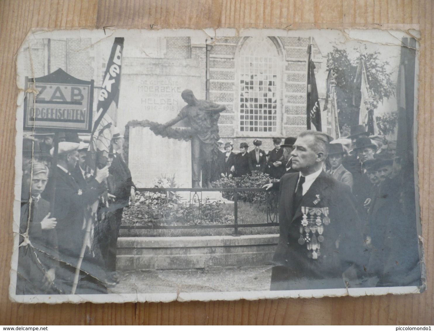 Moerbeke Foto Opgeeisden Eerste Wereldoorlog Decoratie - Guerre, Militaire