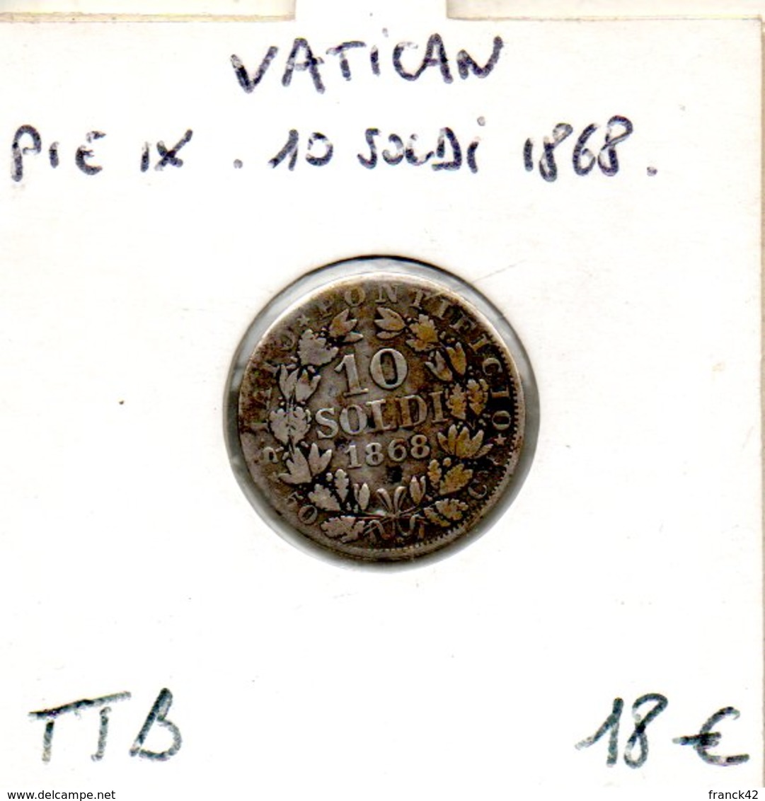 Vatican. 10 Soldi 1868 - Vaticano (Ciudad Del)