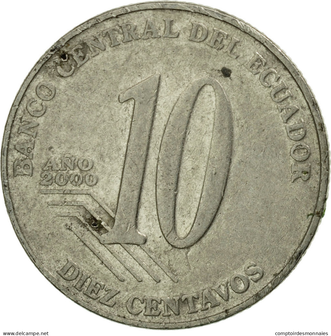 Monnaie, Équateur, 10 Centavos, Diez, 2000, TB, Steel, KM:106 - Equateur