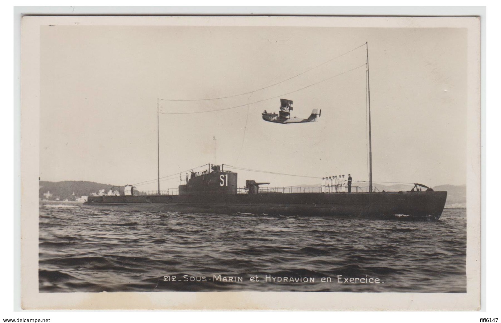 France -- Manoeuvre 1939/1940 -- Hydravion Survolant Un Sous-marin Type 1500t -- Au Large De Toulon.--réserviste Naval-- - Manoeuvres