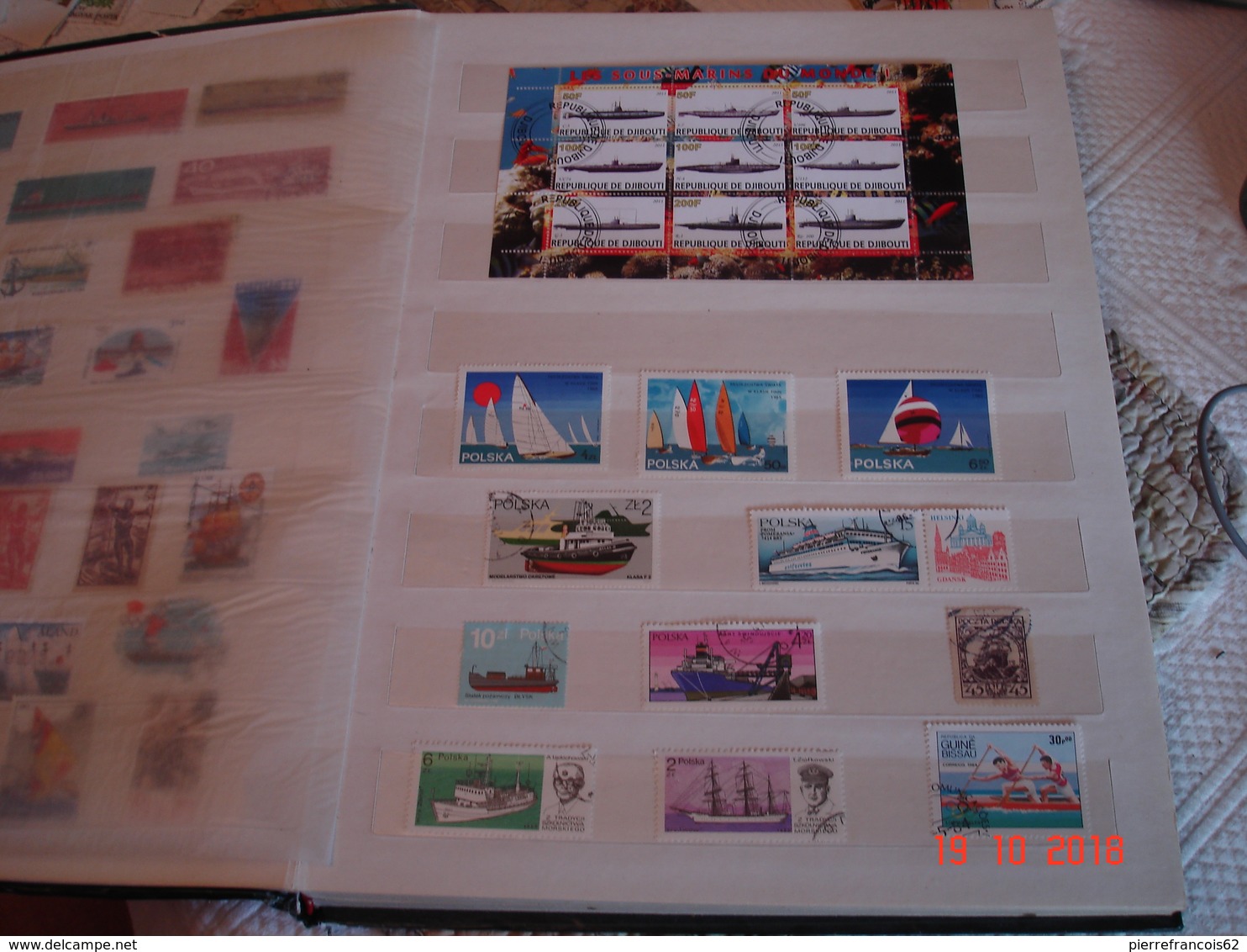 ALBUM CONTENANT COLLECTION DE TIMBRES SUR LES BATEAUX DU MONDE - Collections (en Albums)