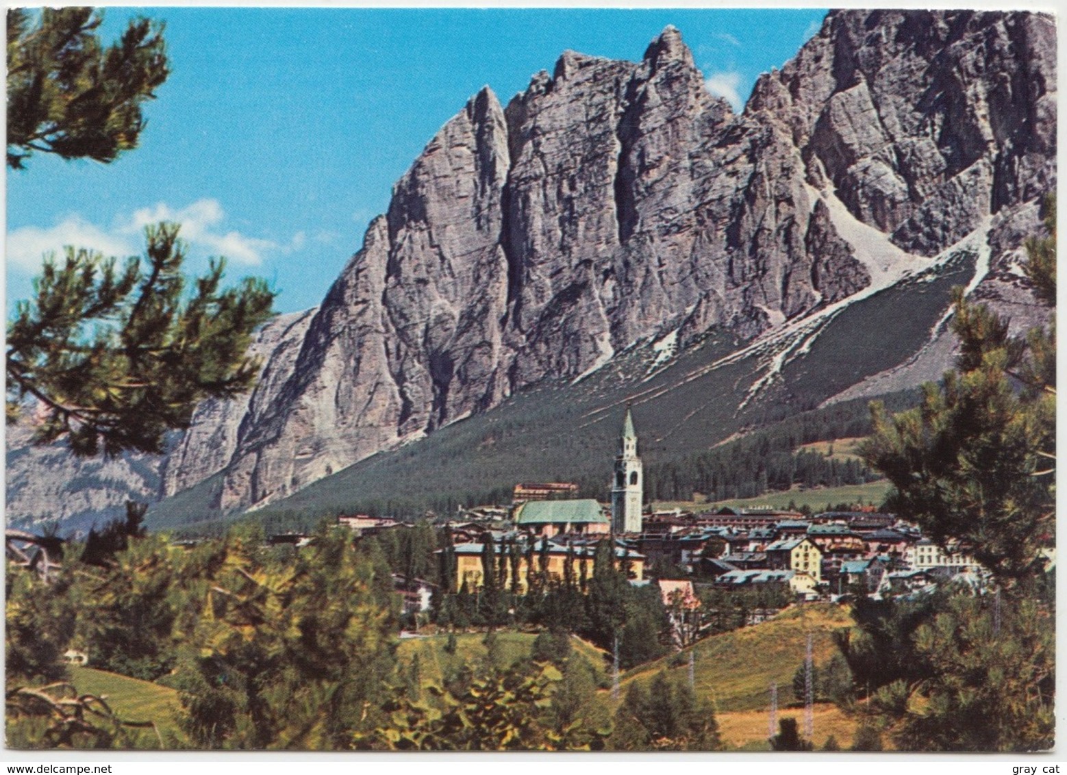 Dolomiti, Cortina M. 1224, Verso Il Pomagagnon PUNTA FIAMES M. 2178, Italy, 1974 Used Postcard [21943] - Other & Unclassified