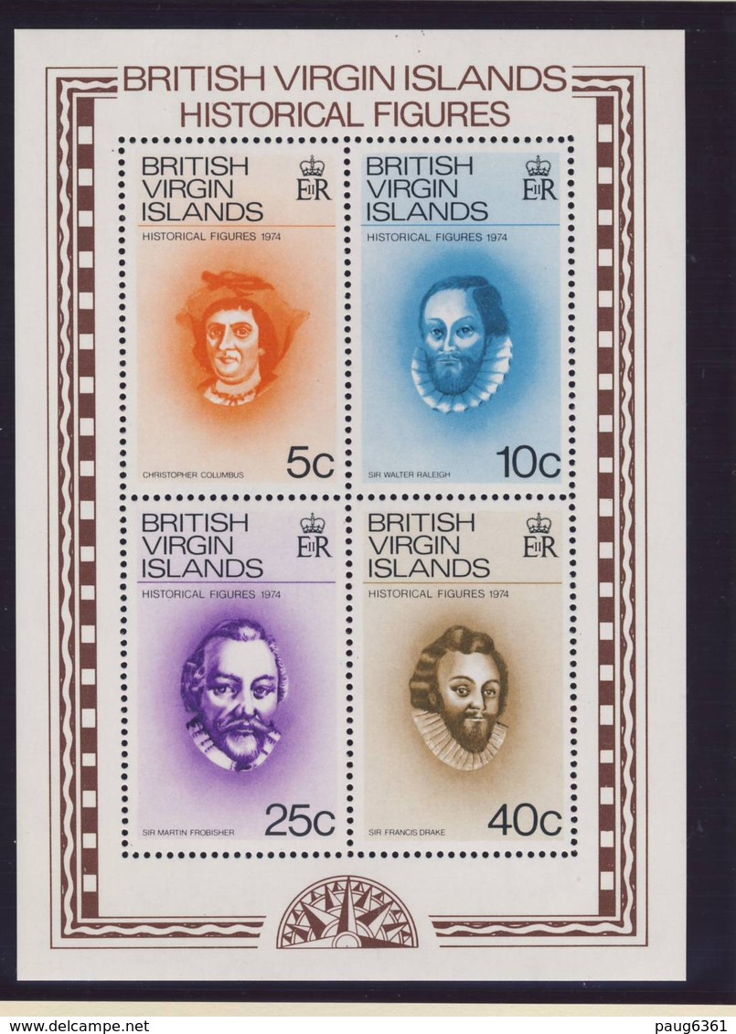 ILES VIERGES 1974 BLOC CELEBRITES YVERT N°B3  NEUF MNH** - British Virgin Islands