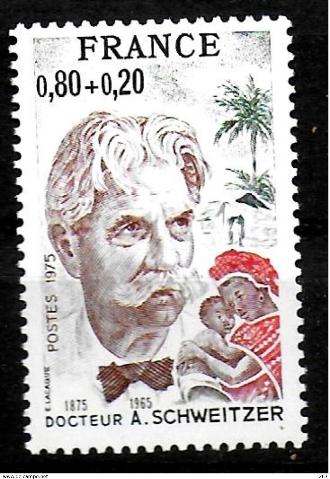 FRANCE   N° 1824   * *   Prix Nobel Medecine Schweitzer - Albert Schweitzer