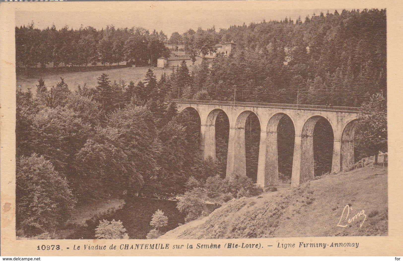 Haute-loire : Le Viaduc De CHANTEMULE Sur La Semène  : Ligne Firminy - Annonay - Autres & Non Classés