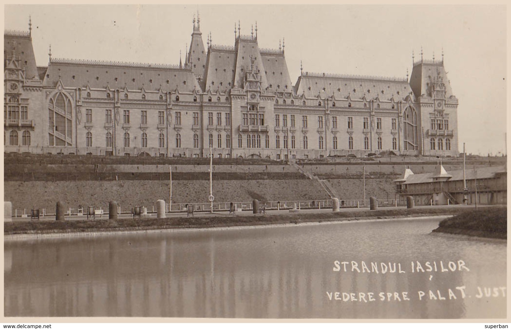 IASI : STRANDUL - VEDERE SPRE PALAT - CARTE VRAIE PHOTO / REAL PHOTO POSTCARD - FOTO REGAL / S. SUCHAR - RRR ! (aa084) - Rumänien