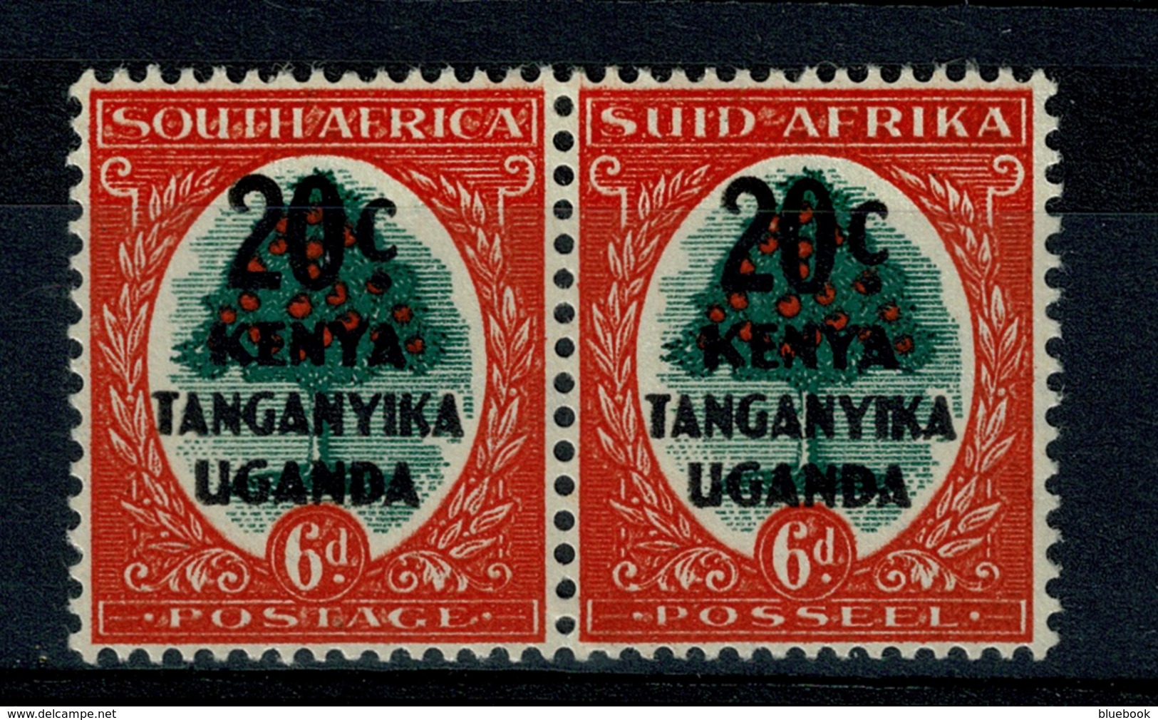 Ref 1234 - 1941 South Africa 6d Stamps Overprinted KUT Kenya Uganda Tanganyika - SG 153 Mint Pair - Kenya, Uganda & Tanganyika