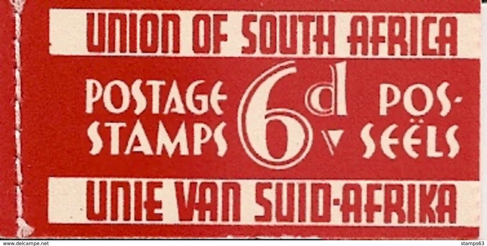 SOUTH AFRICA, 1936, Booklet 11, 6d, Red Razor Booklet - Booklets