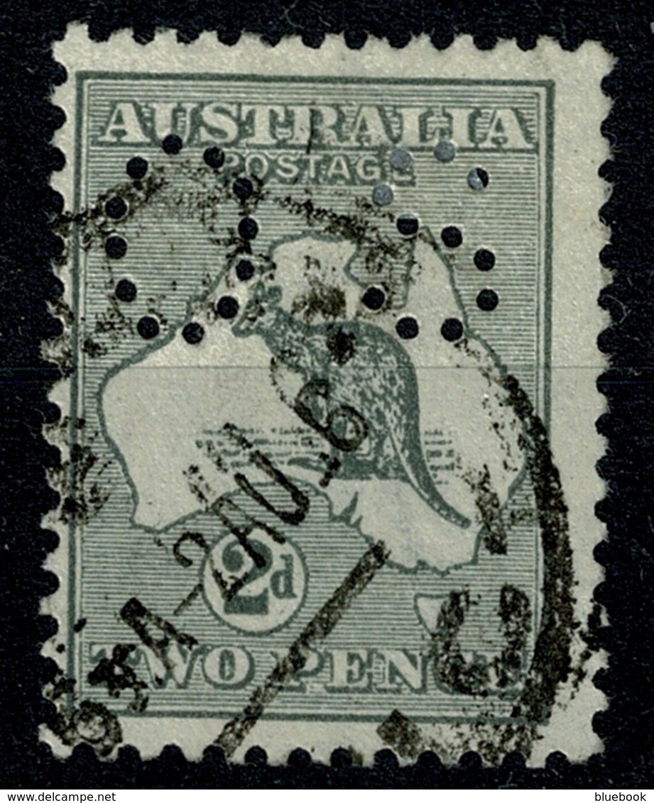 Ref 1234 - 1915 Australia 2d KGV Used Kangeroo Stamp - Official Perfin SG O43 - Gebraucht