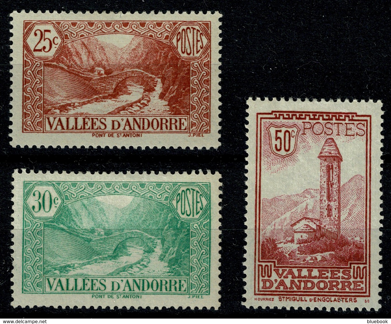 Ref 1234 - Andorra Mint Stamps SG F32 F33 & F38 - Cat £33+ - Unused Stamps