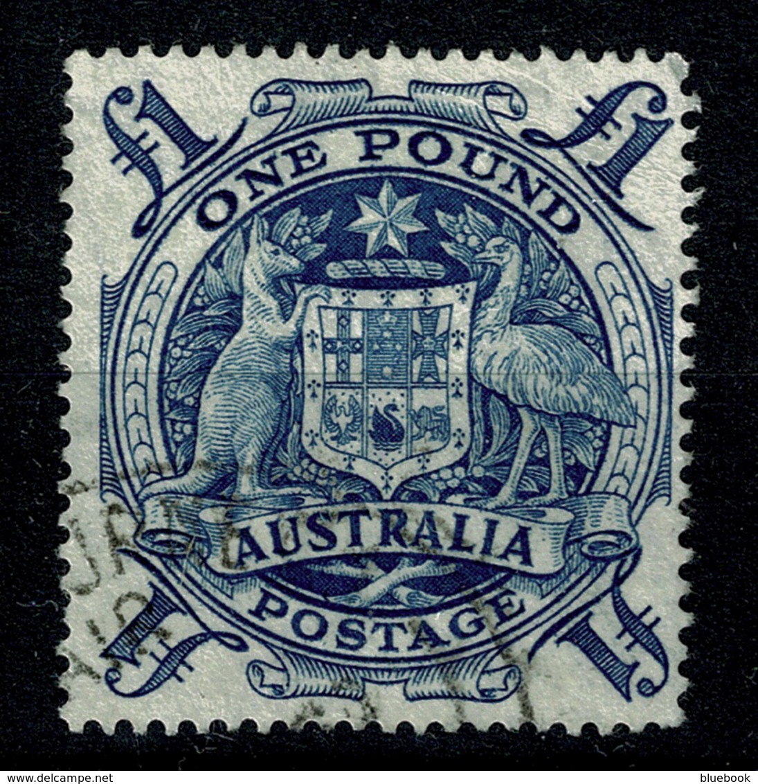 Ref 1234 - Australia 1946 Stamp SG 224c - £1 Arms Good Used - Used Stamps