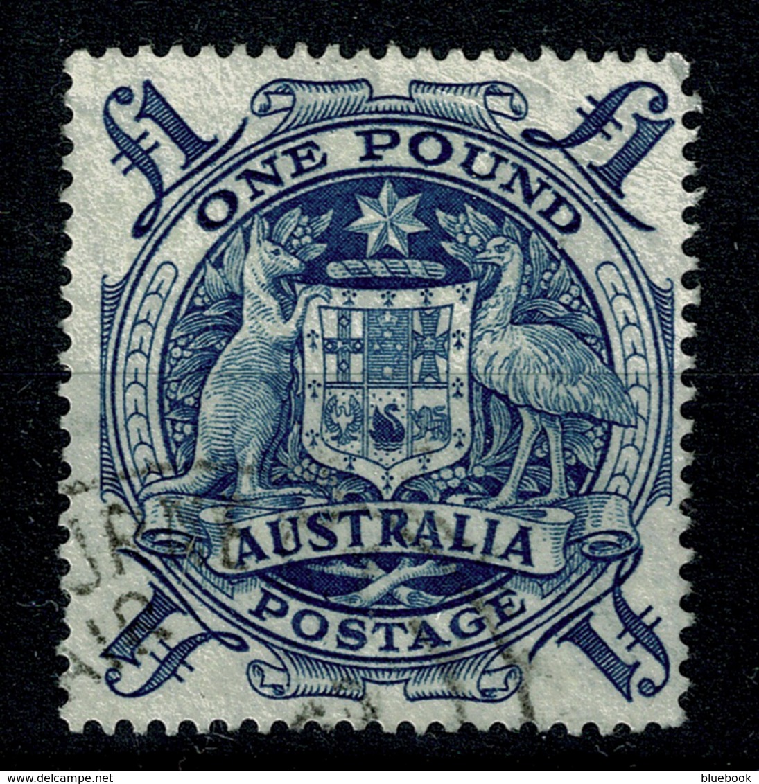 Ref 1234 - Australia 1946 Stamp SG 224c - £1 Arms Good Used - Oblitérés