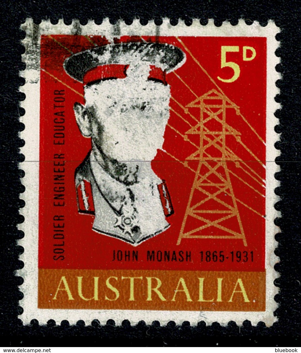 Ref 1234 - Australia 1965 Stamp SG 378 - Printing Error ? - Part Missing Colour On Head - Usados