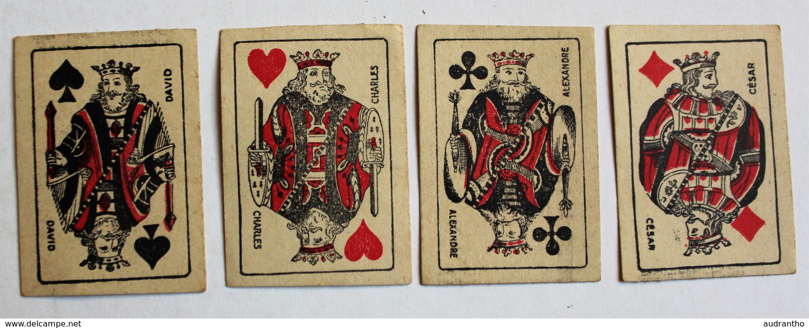 4 Petites Cartes à Jouer Miniatures Publicitaires Le Vernicire Pour Meubles Et Parquet - Autres & Non Classés