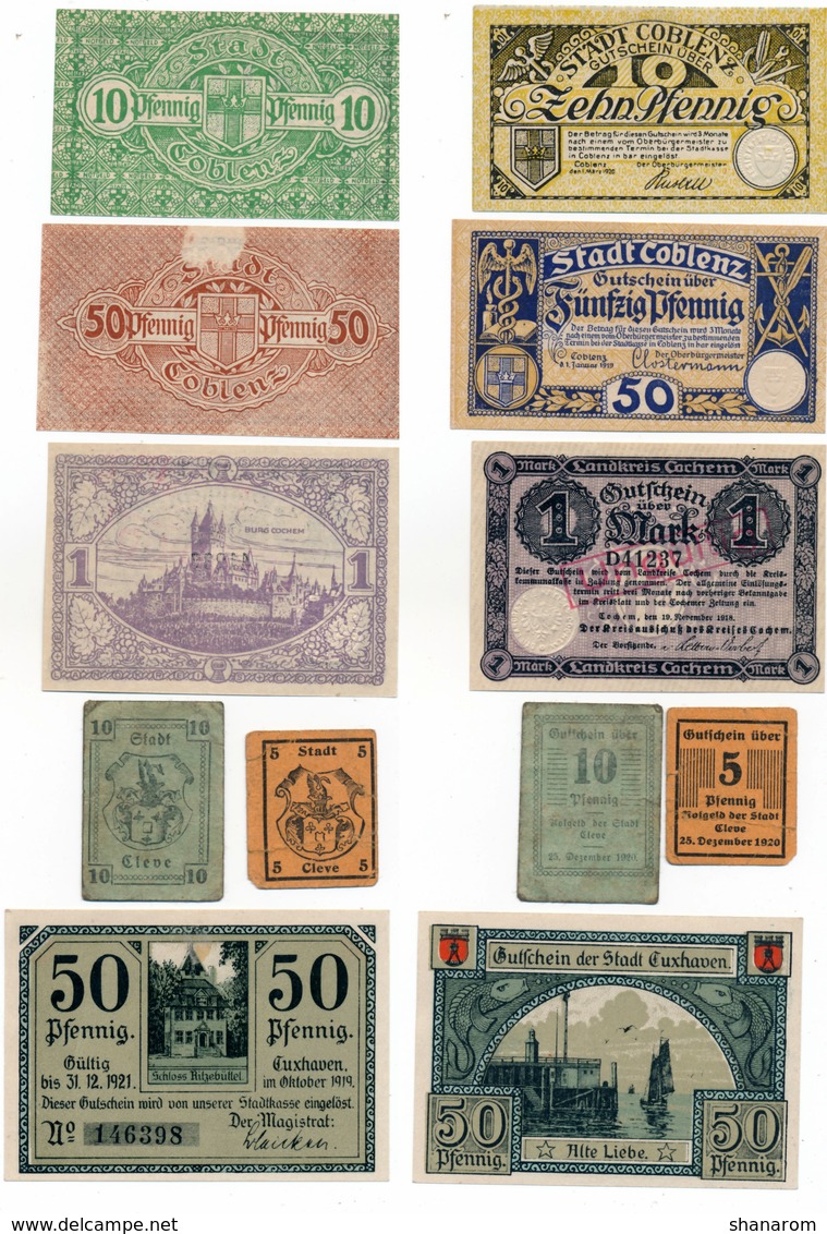 Allemagne // NOTGELD // Collection // LOT de 500 billets