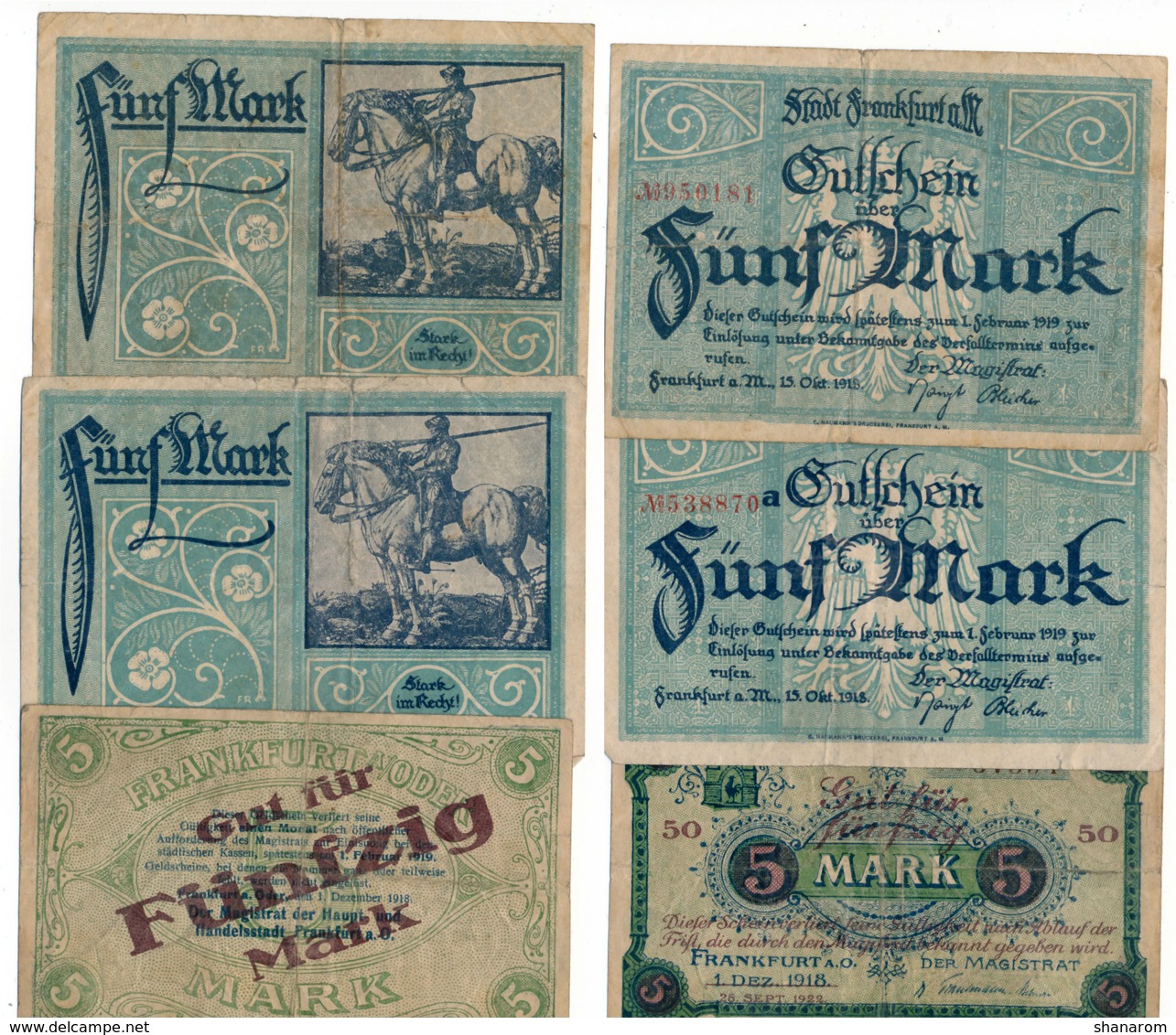 Allemagne // NOTGELD // Collection // LOT de 500 billets