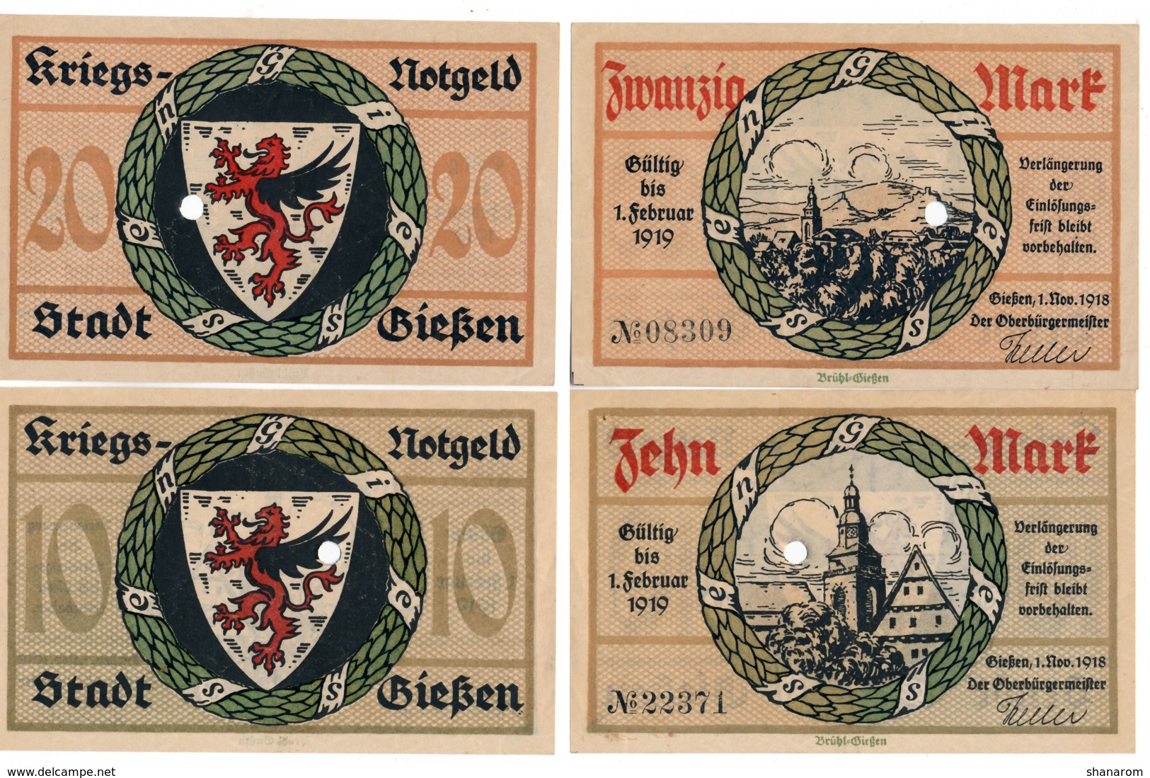 Allemagne // NOTGELD // Collection // LOT de 500 billets