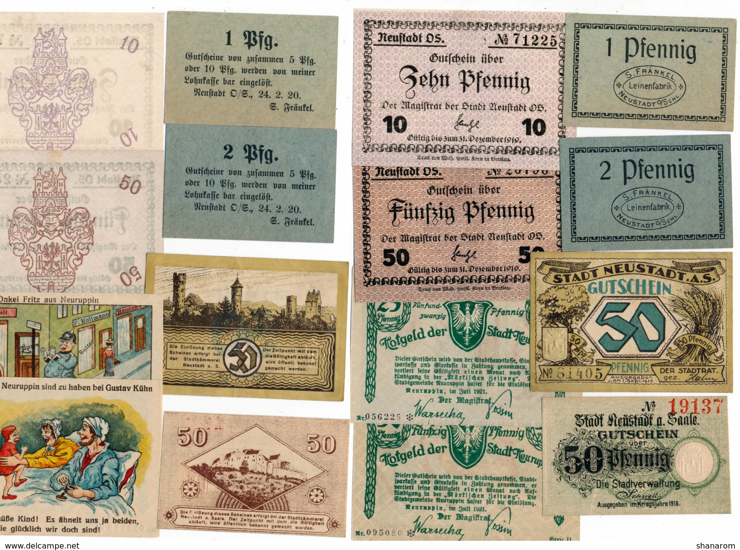 Allemagne // NOTGELD // Collection // LOT de 500 billets